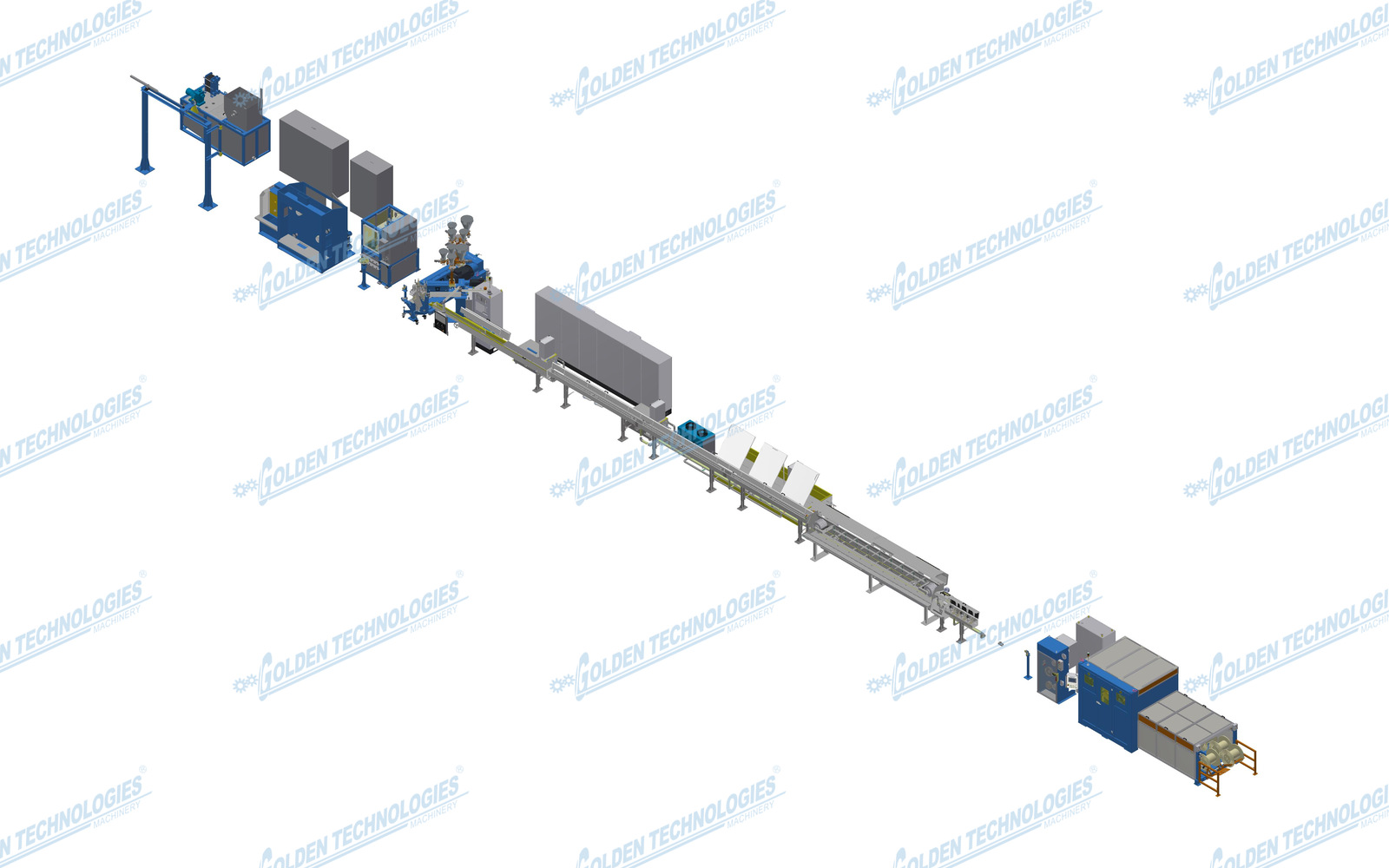 Network cable insulation extrusion line 65+35 for CAT5 and CAT6
