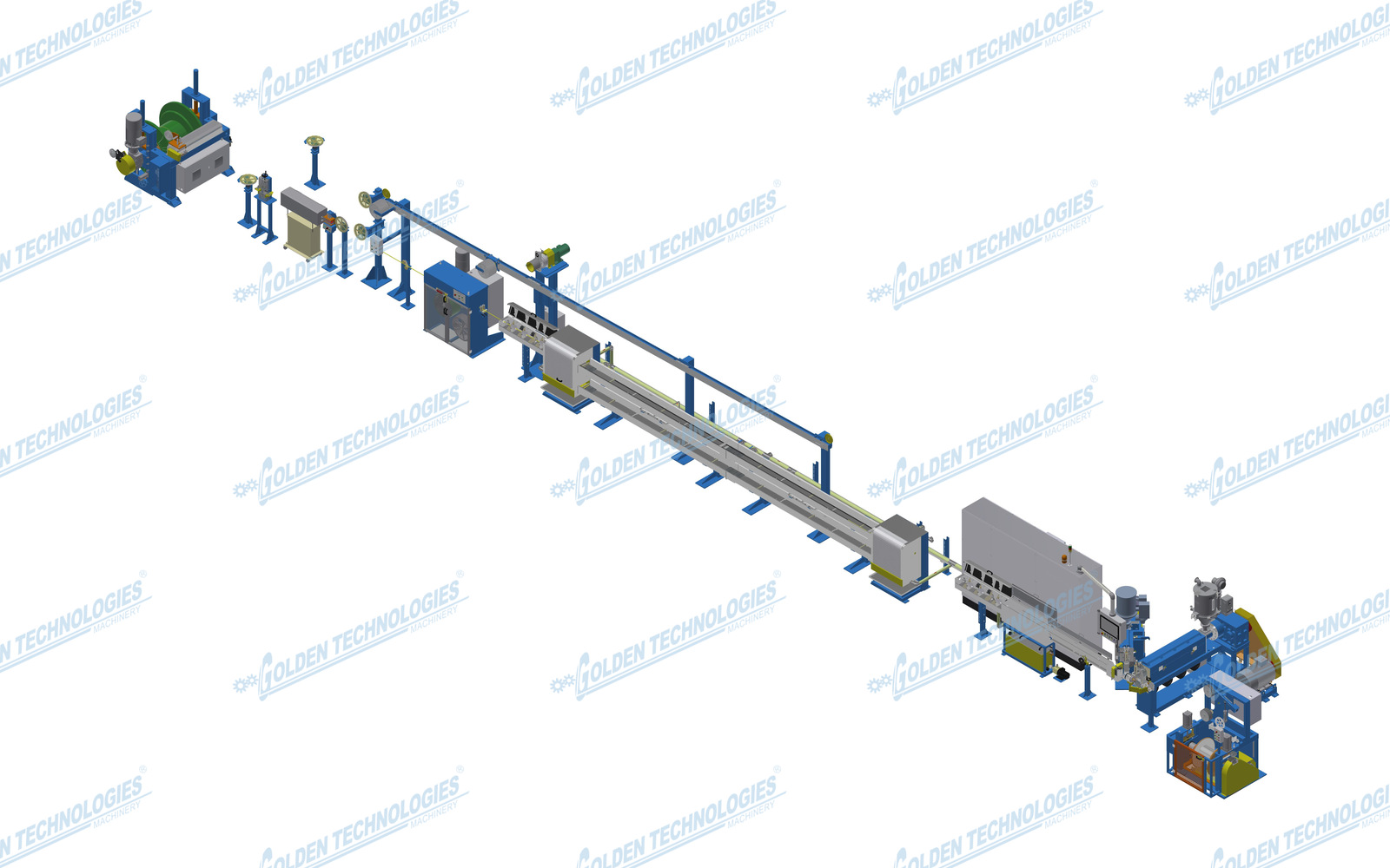 Network cable sheathing extrusion line 80