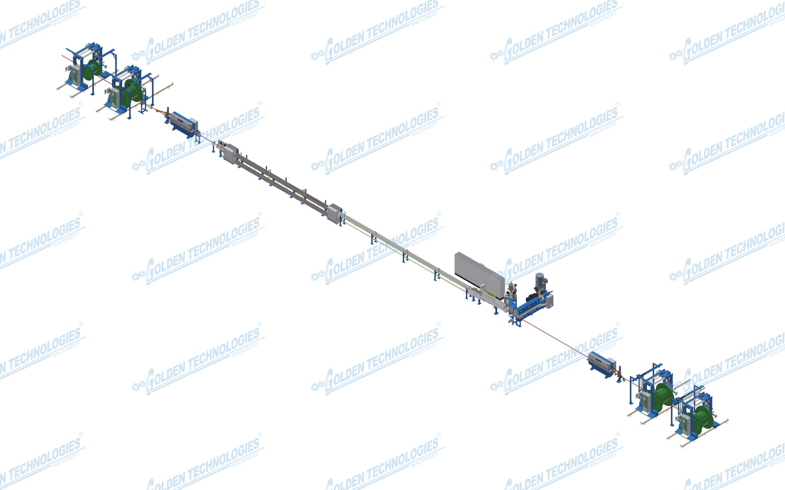 Power cable sheathing extrusion line 120+60