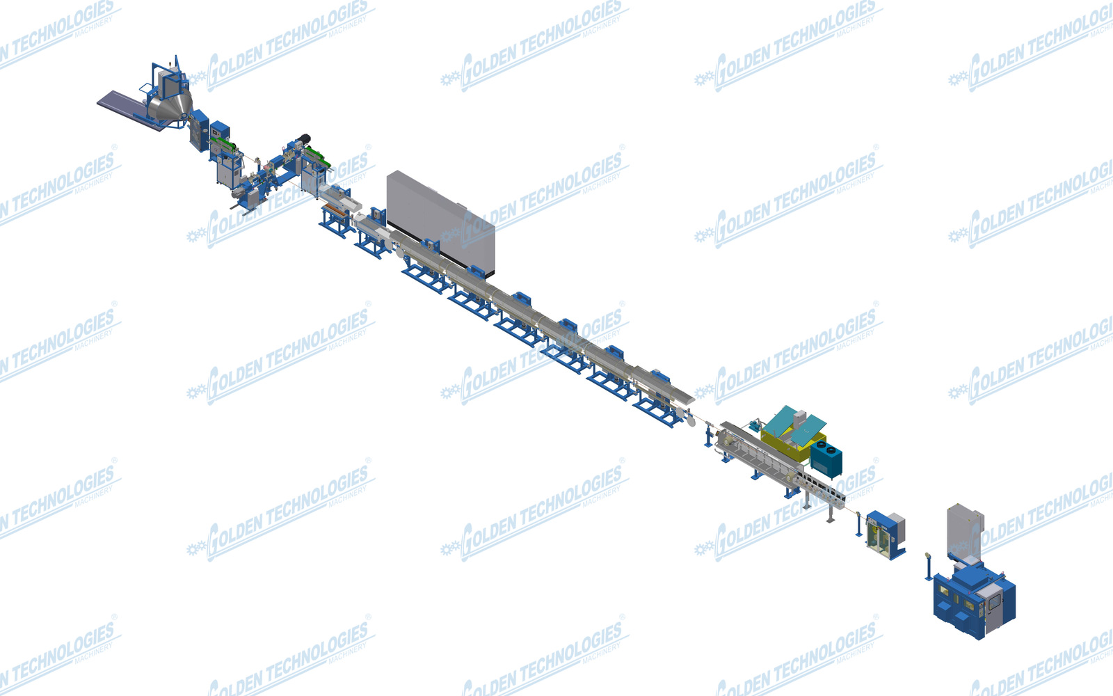 Silicone extrusion line 60+45 or 90+60